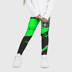 Леггинсы для девочки Lyon sport green, цвет: 3D-принт — фото 2