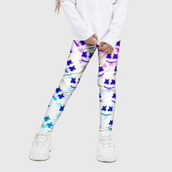 Леггинсы для девочки Marshmello pattern neon, цвет: 3D-принт — фото 2