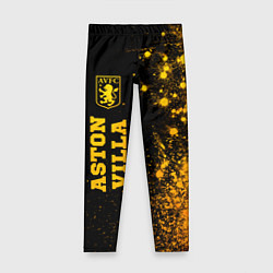 Детские легинсы Aston Villa - gold gradient по-вертикали