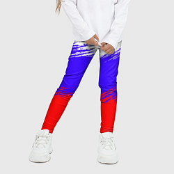 Леггинсы для девочки Триколор штрихи, цвет: 3D-принт — фото 2