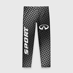Леггинсы для девочки Infiniti sport carbon, цвет: 3D-принт
