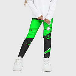 Леггинсы для девочки Tottenham sport green, цвет: 3D-принт — фото 2