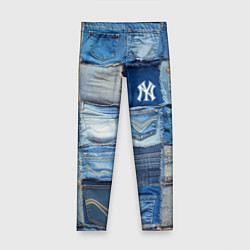 Леггинсы для девочки Patchwork - New York yankees baseball team, цвет: 3D-принт