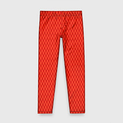 Леггинсы для девочки Сочный красный паттерн сетка, цвет: 3D-принт