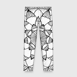 Леггинсы для девочки Мандала узор ракушка, цвет: 3D-принт