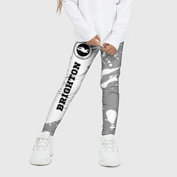 Леггинсы для девочки Brighton sport на светлом фоне по-вертикали, цвет: 3D-принт — фото 2