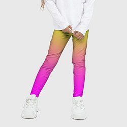 Леггинсы для девочки Градиент яркий, цвет: 3D-принт — фото 2