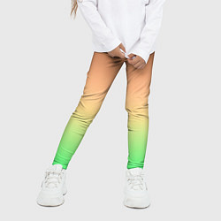 Леггинсы для девочки Фисташковый комбинированный градиент, цвет: 3D-принт — фото 2