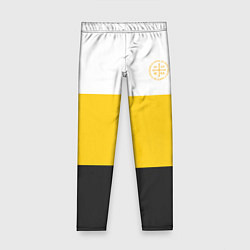 Леггинсы для девочки За веру царя и святую триединую Русь НИКА желтая, цвет: 3D-принт