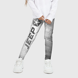 Леггинсы для девочки Jeep - white gradient по-вертикали, цвет: 3D-принт — фото 2