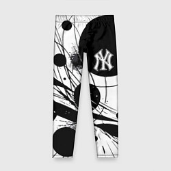 Леггинсы для девочки New York Yankees baseball team - abstraction, цвет: 3D-принт