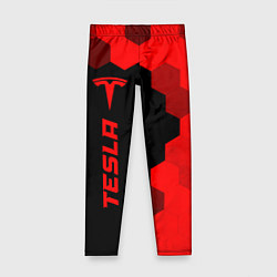 Детские легинсы Tesla - red gradient по-вертикали