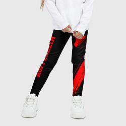 Леггинсы для девочки Hoffenheim - red gradient вертикально, цвет: 3D-принт — фото 2