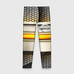 Леггинсы для девочки Nissan sport avto metal, цвет: 3D-принт