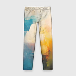 Леггинсы для девочки Живопись мазками, цвет: 3D-принт