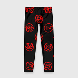 Детские легинсы Twenty one pilots rose pattern