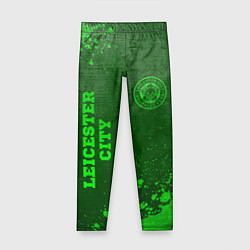 Детские легинсы Leicester City - green gradient вертикально