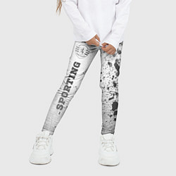 Леггинсы для девочки Sporting - white gradient по-вертикали, цвет: 3D-принт — фото 2