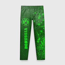 Леггинсы для девочки Borussia - green gradient по-вертикали, цвет: 3D-принт