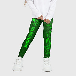 Леггинсы для девочки Borussia - green gradient по-вертикали, цвет: 3D-принт — фото 2