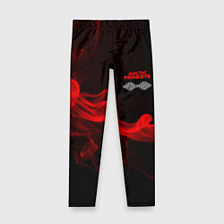 Леггинсы для девочки Arctic Monkeys - красный дым, цвет: 3D-принт