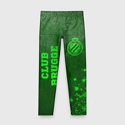 Леггинсы для девочки Club Brugge - green gradient вертикально, цвет: 3D-принт