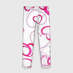Леггинсы для девочки Подборка сердец, цвет: 3D-принт