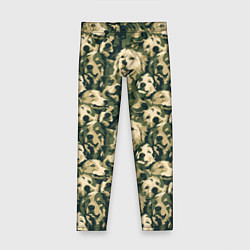 Леггинсы для девочки Камуфляжные собаки, цвет: 3D-принт