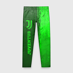 Леггинсы для девочки Juventus - green gradient по-вертикали, цвет: 3D-принт
