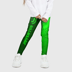 Леггинсы для девочки Juventus - green gradient по-вертикали, цвет: 3D-принт — фото 2