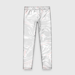 Леггинсы для девочки Серо-розовые разводы - абстрактный узор, цвет: 3D-принт