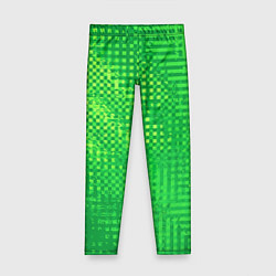 Леггинсы для девочки Сочный зелёный абстрактный, цвет: 3D-принт