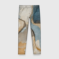 Леггинсы для девочки Абстракция с песком и водой, цвет: 3D-принт