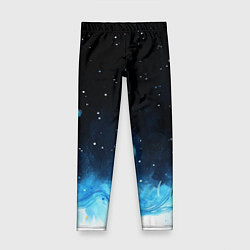 Леггинсы для девочки Синяя светящееся краска, цвет: 3D-принт