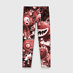 Леггинсы для девочки Растения против зомби в красном цвете, цвет: 3D-принт
