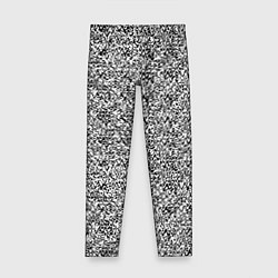 Леггинсы для девочки Чёрно-белый текстурный, цвет: 3D-принт