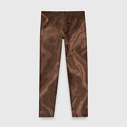 Леггинсы для девочки Коричневый абстракция в точку, цвет: 3D-принт