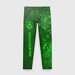 Леггинсы для девочки Galatasaray - green gradient по-вертикали, цвет: 3D-принт
