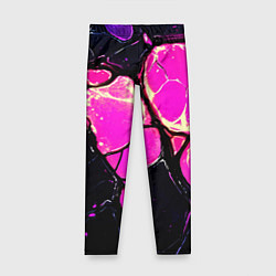 Леггинсы для девочки Розовые пятна в текстуре, цвет: 3D-принт
