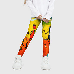 Леггинсы для девочки Дружба человечков, цвет: 3D-принт — фото 2