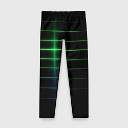 Леггинсы для девочки The line is green and black, цвет: 3D-принт