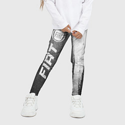 Леггинсы для девочки Fiat - grey gradient по-вертикали, цвет: 3D-принт — фото 2