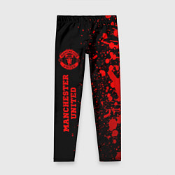 Детские легинсы Manchester United - red gradient по-вертикали