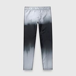 Леггинсы для девочки Разводы черной краски, цвет: 3D-принт