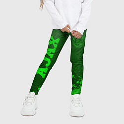 Леггинсы для девочки Ajax - green gradient вертикально, цвет: 3D-принт — фото 2