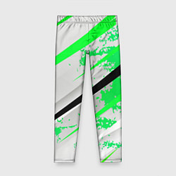 Леггинсы для девочки Color white light green, цвет: 3D-принт