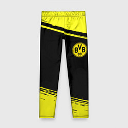 Леггинсы для девочки Borussia жёлтые полосы, цвет: 3D-принт