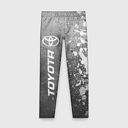 Леггинсы для девочки Toyota - grey gradient по-вертикали, цвет: 3D-принт