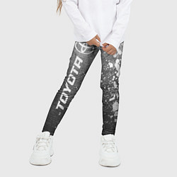 Леггинсы для девочки Toyota - grey gradient по-вертикали, цвет: 3D-принт — фото 2