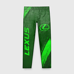 Леггинсы для девочки Lexus - green gradient вертикально, цвет: 3D-принт